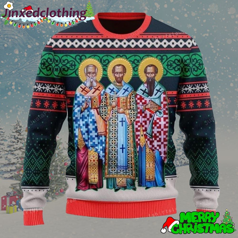 Three Great Hierarchs Christmas Party Ugly Sweater 
